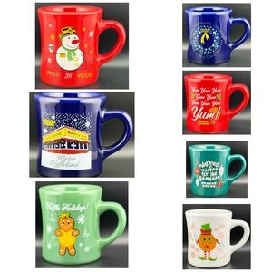 Waffle House Christmas Holiday Mugs 2014-2019 2021 Diner Coffee Cups Tuxton